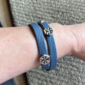 Tory Burch Hex Thin Double Wrap Bracelet NWOT